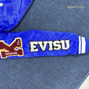 Evisu福神最高バージョン！市販版と区別してください！)独占爆金上新!2026秋新作EV福神刺繍アルファベット刺繍野球ウェアジャケット（帽子は取り外し可能）