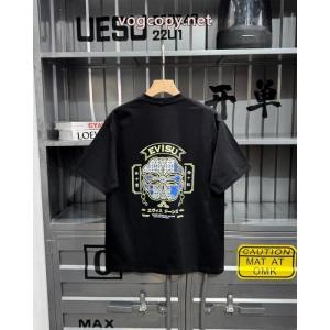EVISUホームフラワー柄半袖Tシャツ男女同型