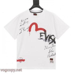 ブランド 偽物人気新作登場 超カッコイイ 国内未入荷半袖TシャツEVISU