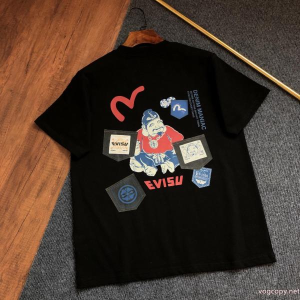 大人モード 上質感 今シーズン注目のアイテム半袖TシャツEVISUコピー 通販 0 
