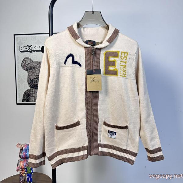Evisu/福神ファスナーカーディガンコート男韓国版ゆったり気だるいカーディガン 0 